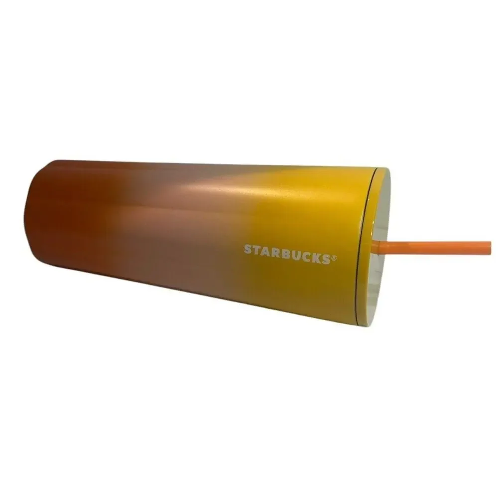 NEW Starbucks Orange Sherbet 2022 Tangerine Mango Ombré Tumbler Venti Cup 24 OZ
